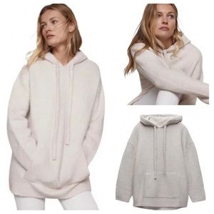 Zara Alpaca Blend Oversized Hooded Sweatshirt